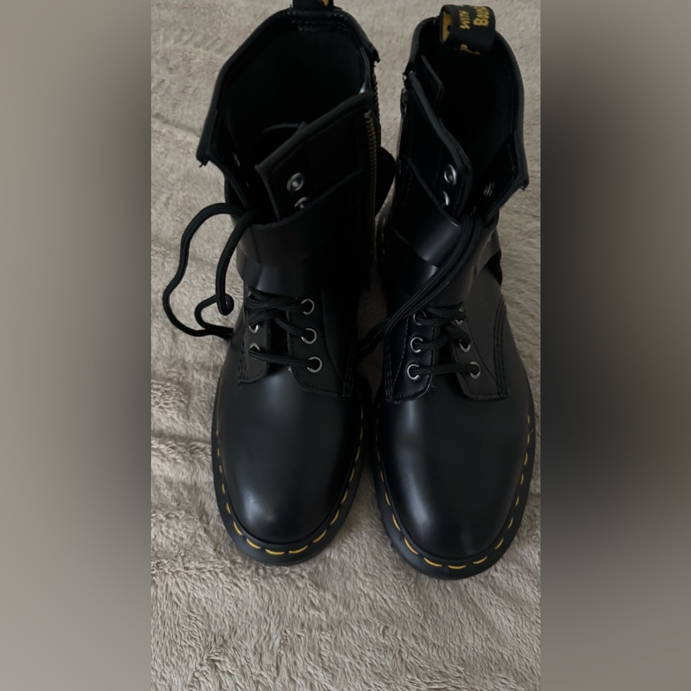 CRISTOFOR LEATHER HARNESS LACE UP BOOTS - Picture 7 of 11